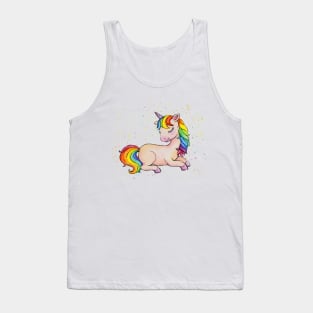 Sleeping Rainbow Unicorn Tank Top